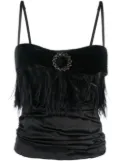 Dolce & Gabbana Pre-Owned 2000s feather-detail sleeveless top - Black