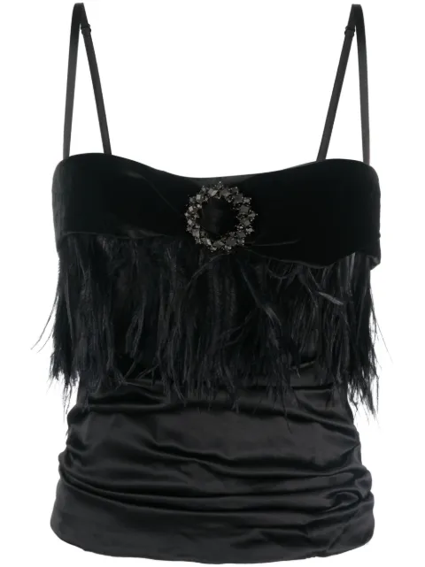 Dolce & Gabbana Pre-Owned 2000s feather-detail sleeveless top