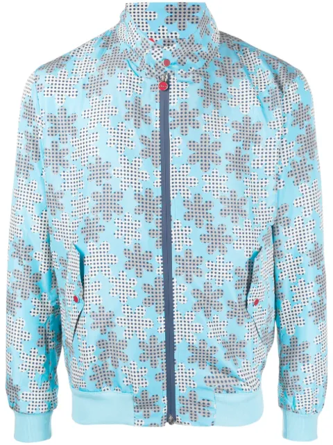 Kiton chamarra bomber con estampado gráfico
