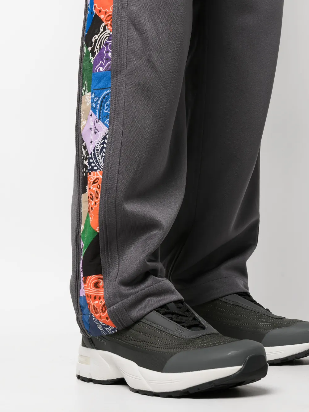 Shop Children Of The Discordance Bandana-panel Track Pants In Grey