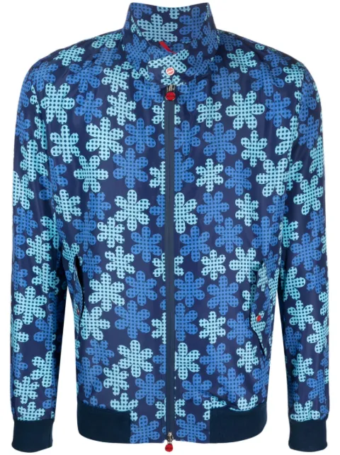 Kiton chamarra bomber con estampado gráfico
