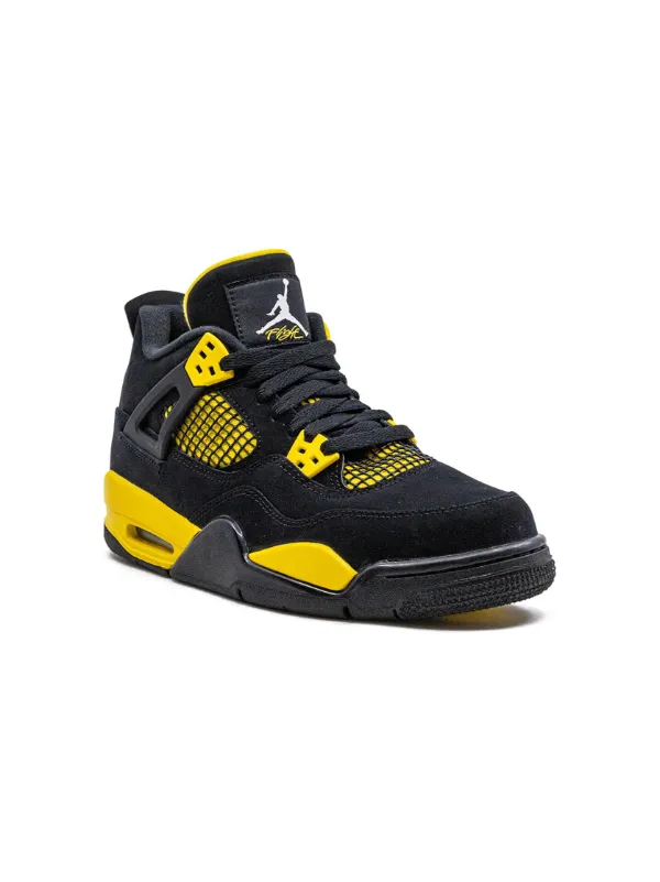 Jordan retro 4 black and clearance yellow