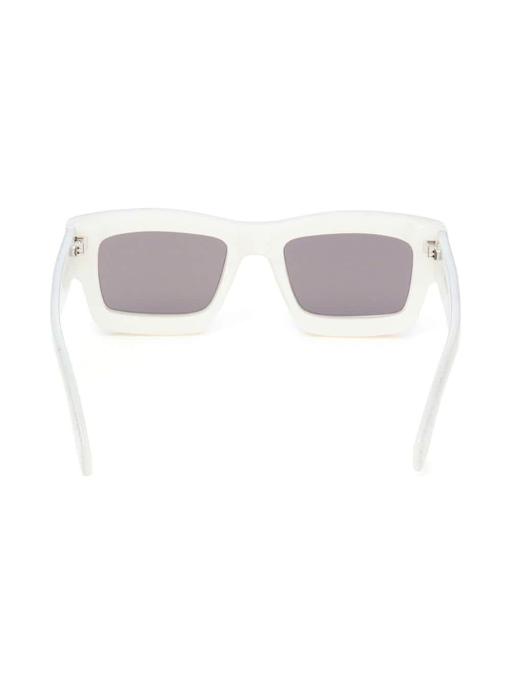 Shop Palm Angels Raymond Square-frame Sunglasses In White