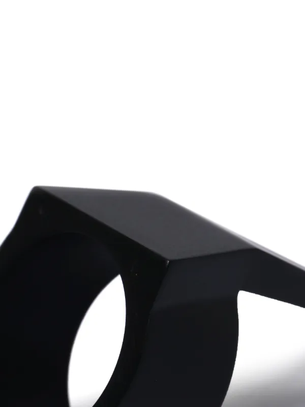 Rick Owens Open Trunk matte-finish Ring | Black | FARFETCH
