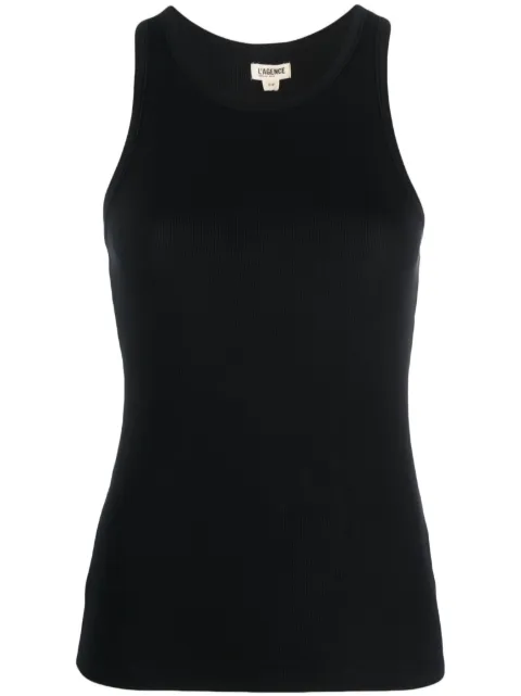L'Agence ribbed round-neck tank-top