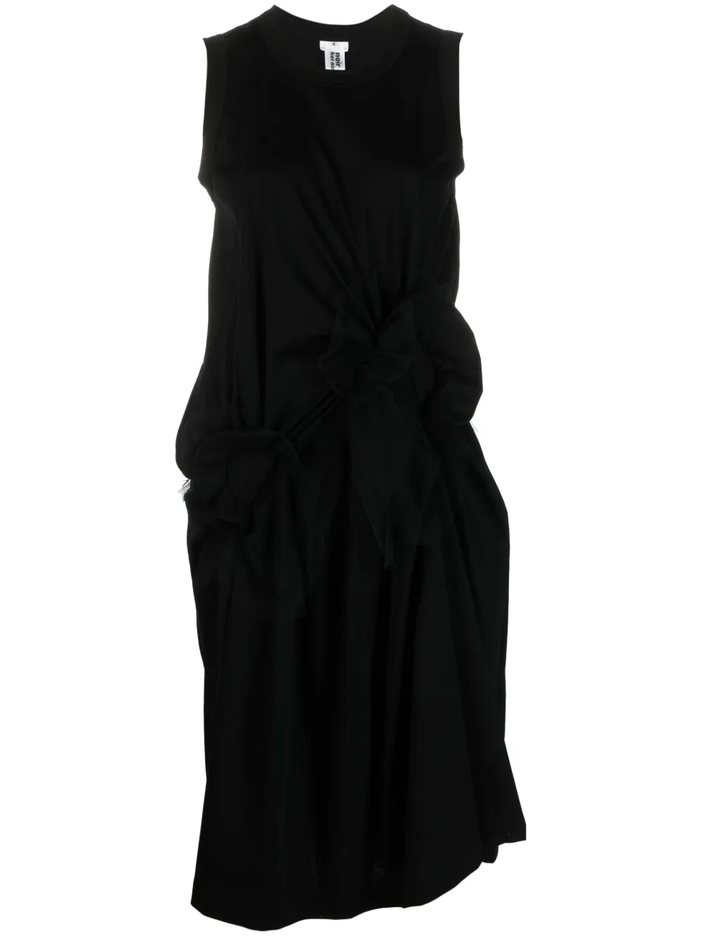 Noir Kei Ninomiya ruffle-detail cotton dress | Black | Image 1