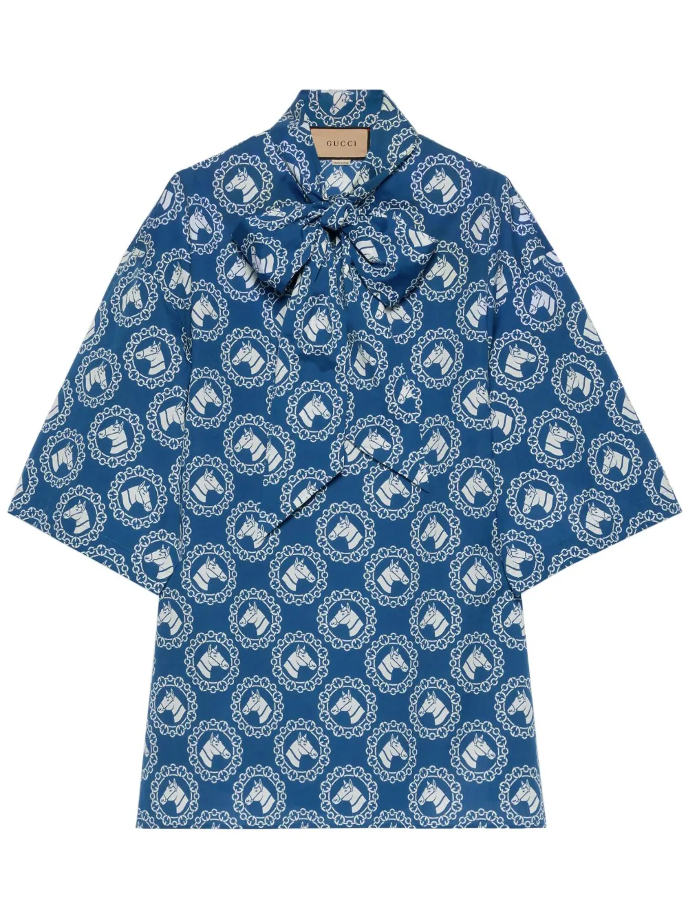 Gucci equestrian-print Cotton Shirt - Farfetch