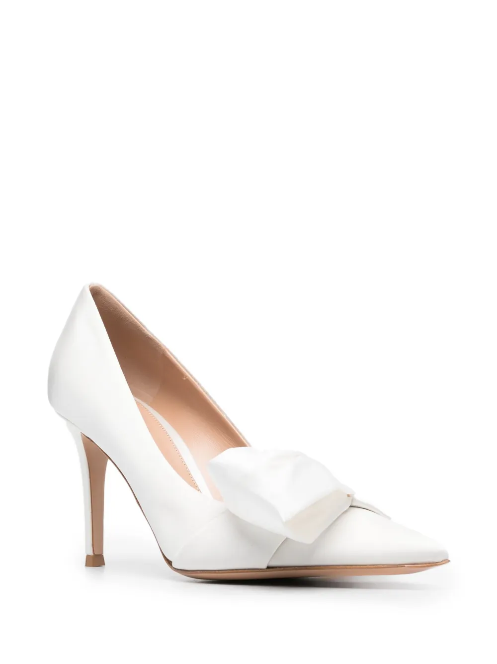Gianvito Rossi Safira 90mm leather pumps - Wit