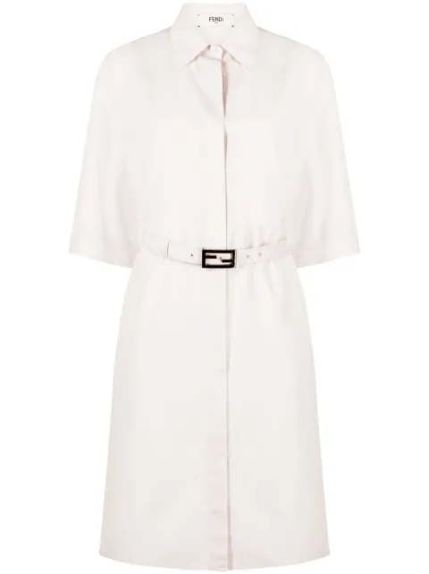 FENDI belted cotton shirtdress