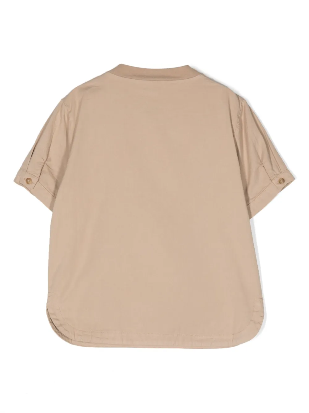 Donsje logo-embroidered organic cotton T-shirt - Beige