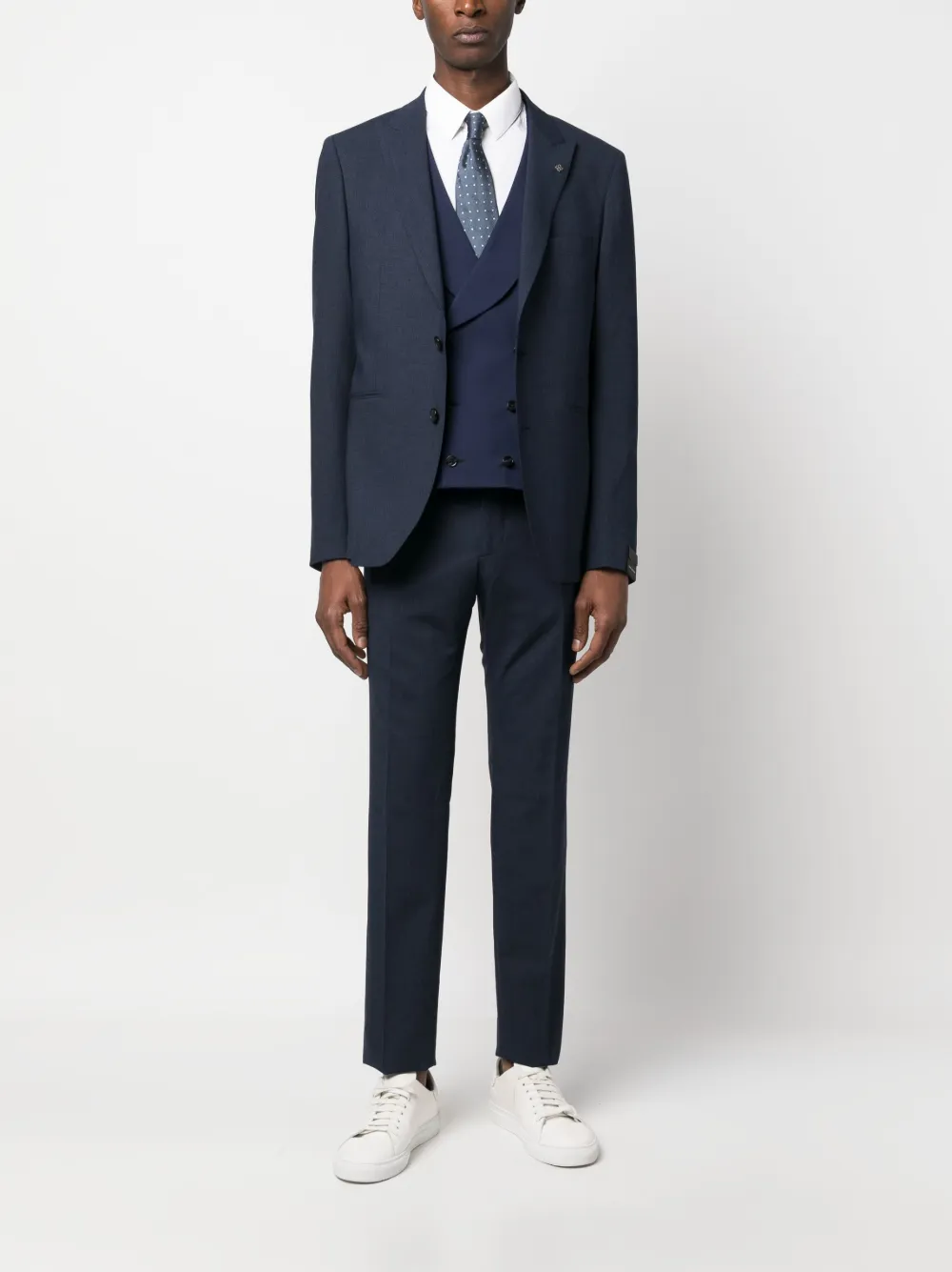 Gabriele Pasini double-breasted virgin-wool waistcoat - Blauw