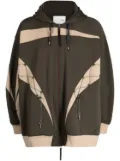 Yoshiokubo Arrow zip-up hooded jacket - Brown