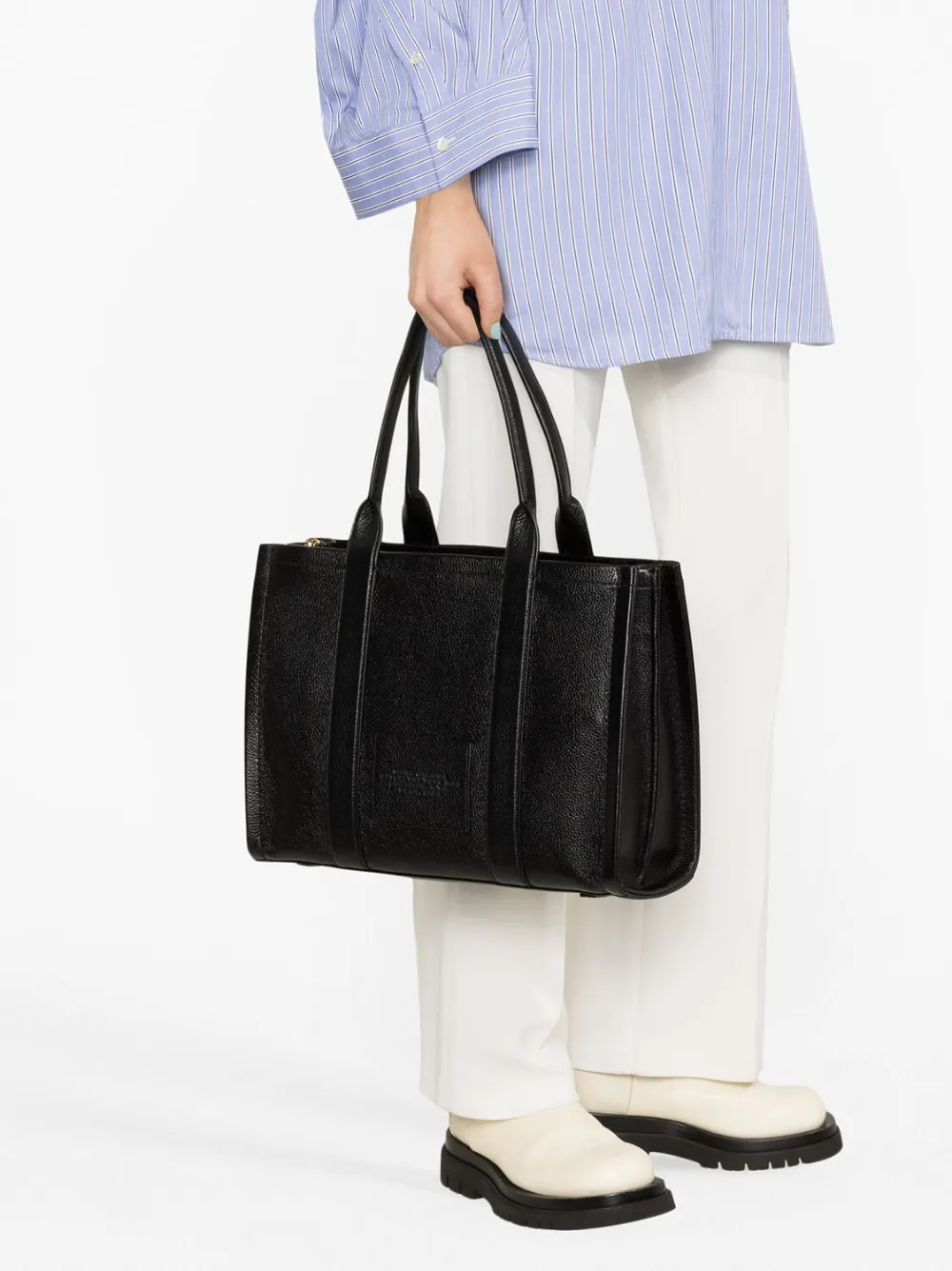 Marc Jacobs Medium The Leather Tote Bag In Schwarz