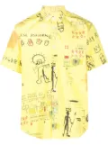Junya Watanabe MAN illustration-print cotton shirt - Yellow