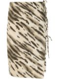 ROTATE BIRGER CHRISTENSEN tiger-print tie-detail skirt - Brown