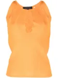 BCBG Max Azria lace-up sleeveless top - Orange