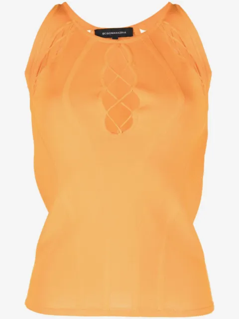 BCBG Max Azria lace-up sleeveless top