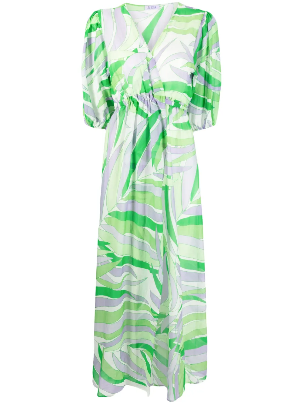 Mc2 Saint Barth Bliss Botanical-print Dress In Purple