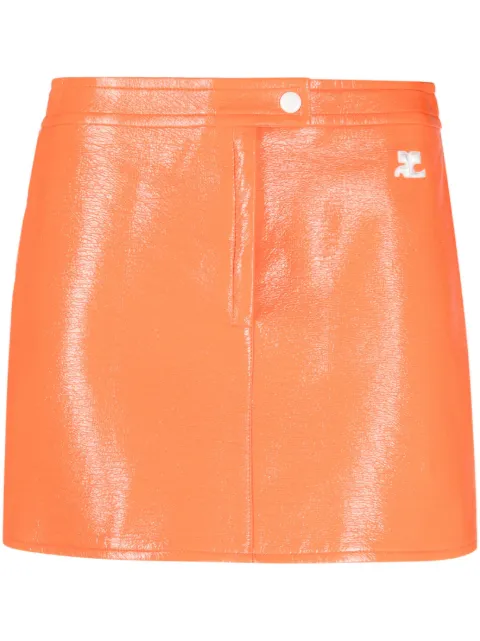Courrèges Reedition Vinyl mini skirt