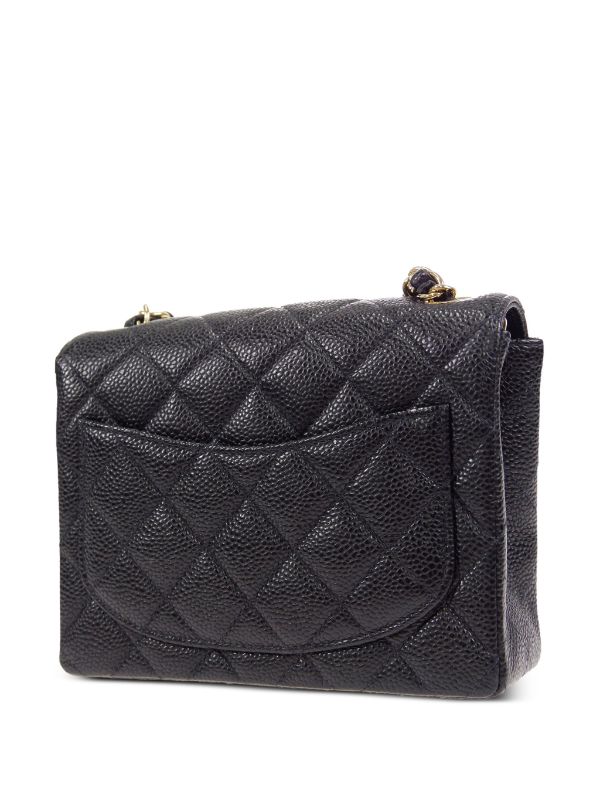 CHANEL+Flap+Rectangle+Shoulder+Bag+Mini+Black+Leather for sale