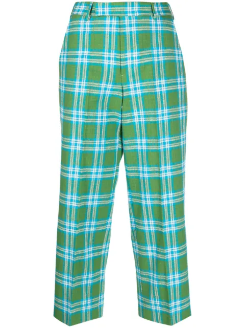 PT Torino pantalones capri con motivo de cuadros