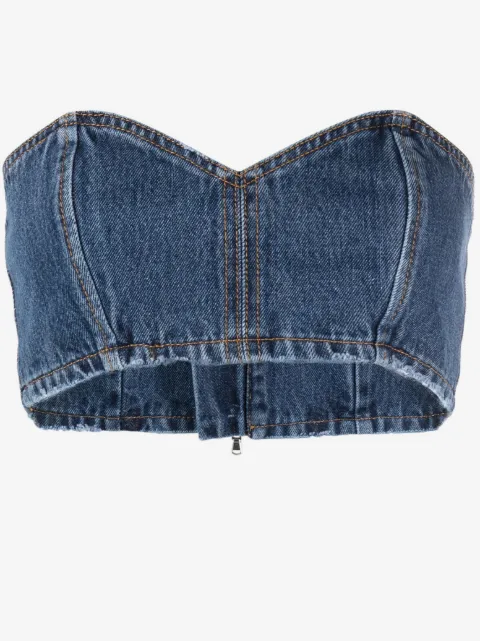 Mônot denim bandeau top