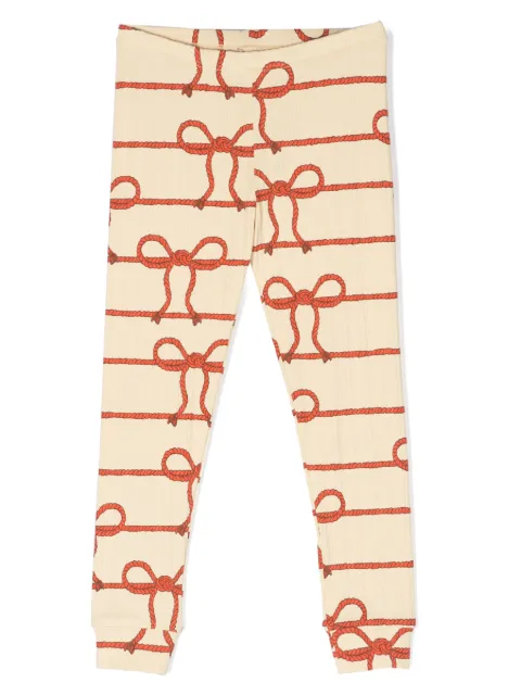 Mini Rodini Rope-print organic-cotton leggings