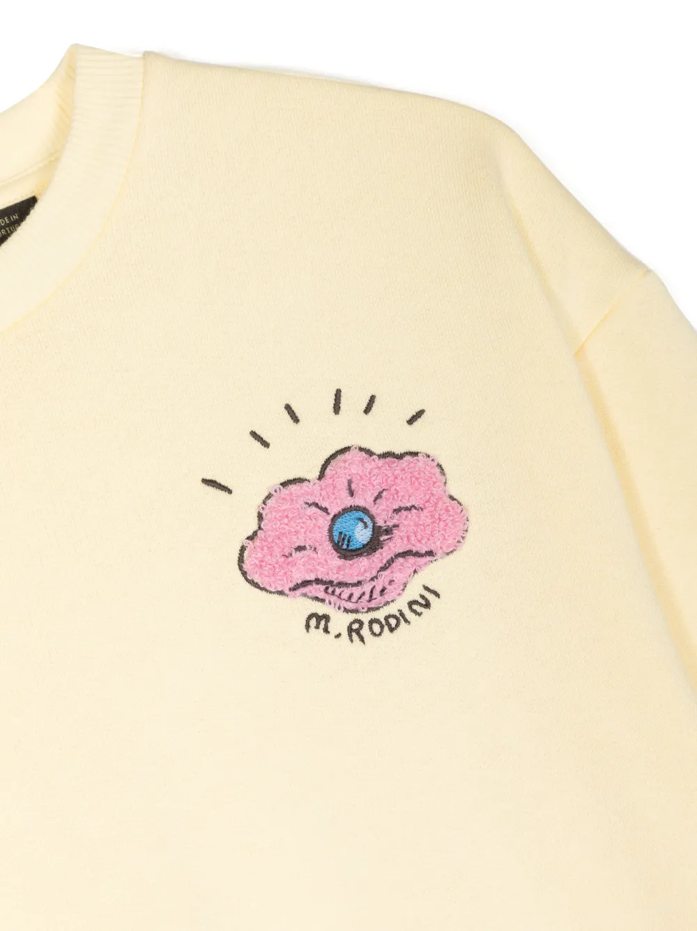 Mini Rodini Seashell-embroidered Sweatshirt In Yellow
