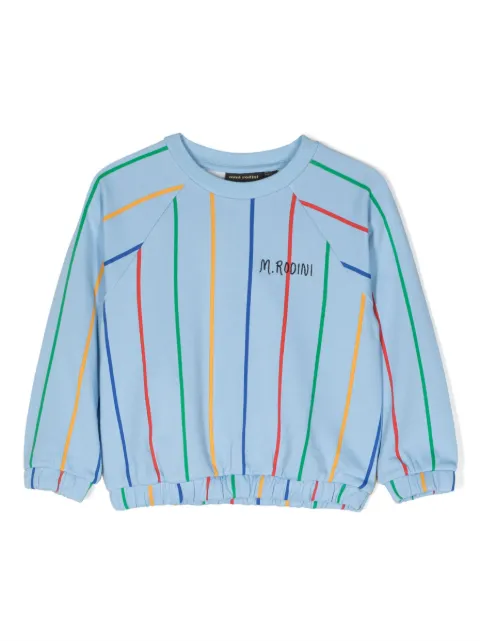 Mini Rodini embroidered-logo striped jumper