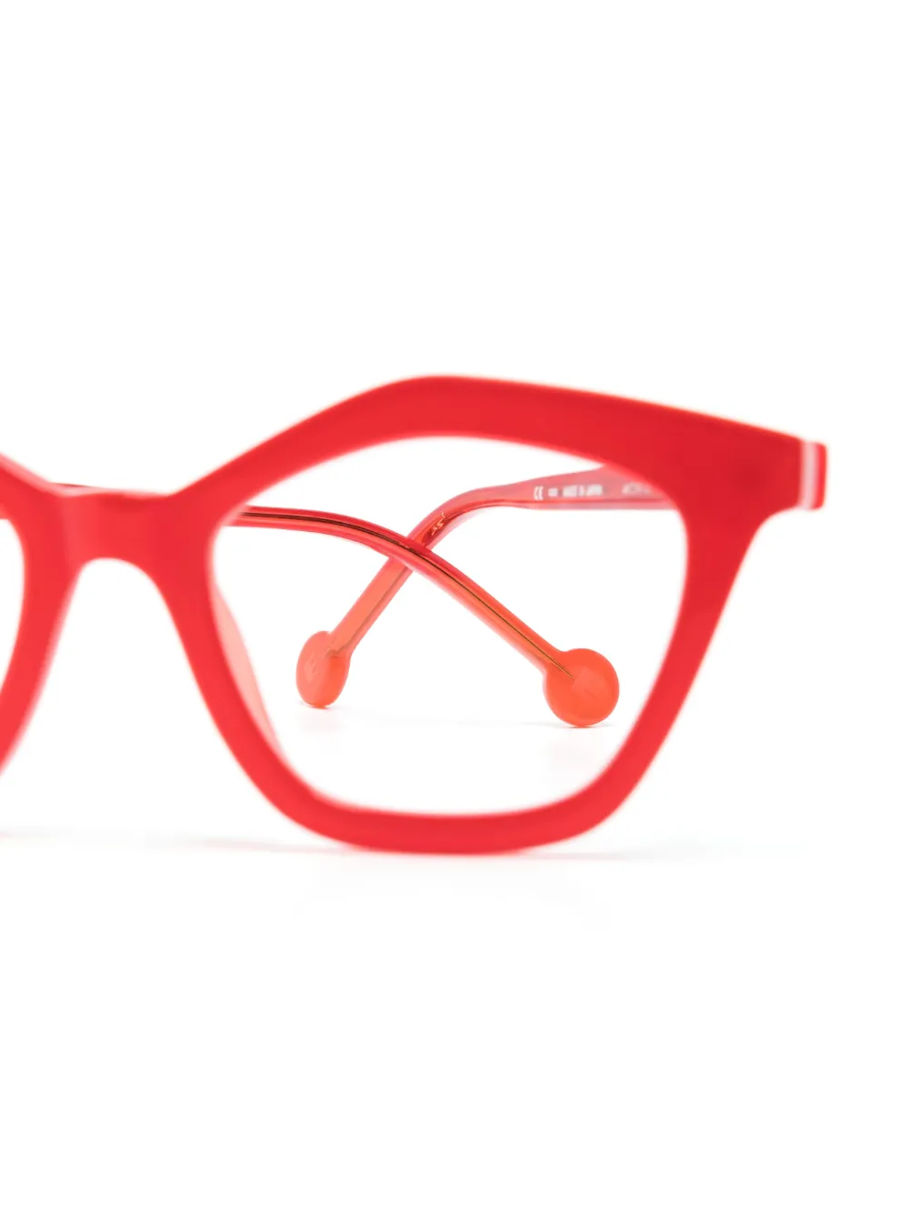  L.a. Eyeworks Ronette Geometric-frame Glasses - Red 