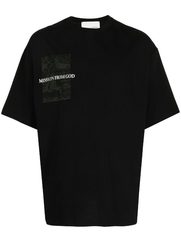 Yoshiokubo slogan-print Cotton T-shirt - Farfetch