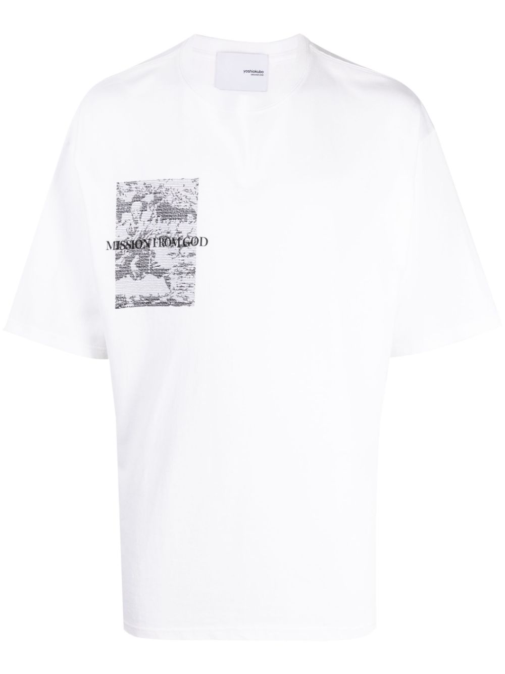 Yoshiokubo slogan-print Cotton T-shirt - Farfetch