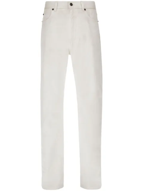 Ferragamo logo-patch mid-rise straight-leg jeans