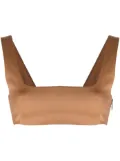 THE ANDAMANE sleeveless cropped top - Brown