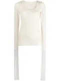 Muller Of Yoshiokubo layered fine-ribbed jumper - Neutrals