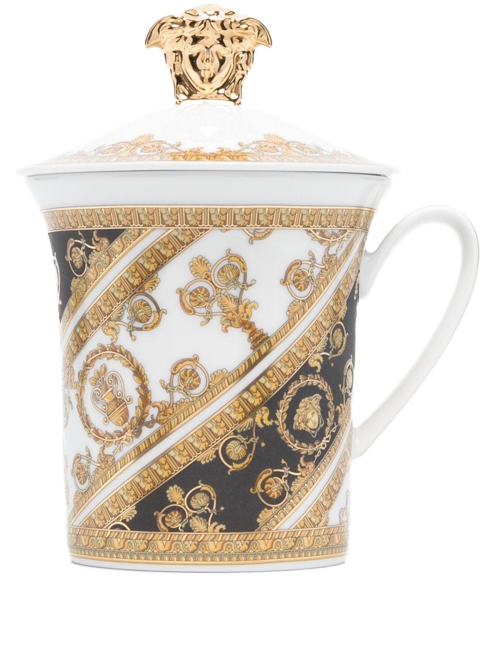 Versace X Rosenthal I Love Baroque Porcelain Mug In Black