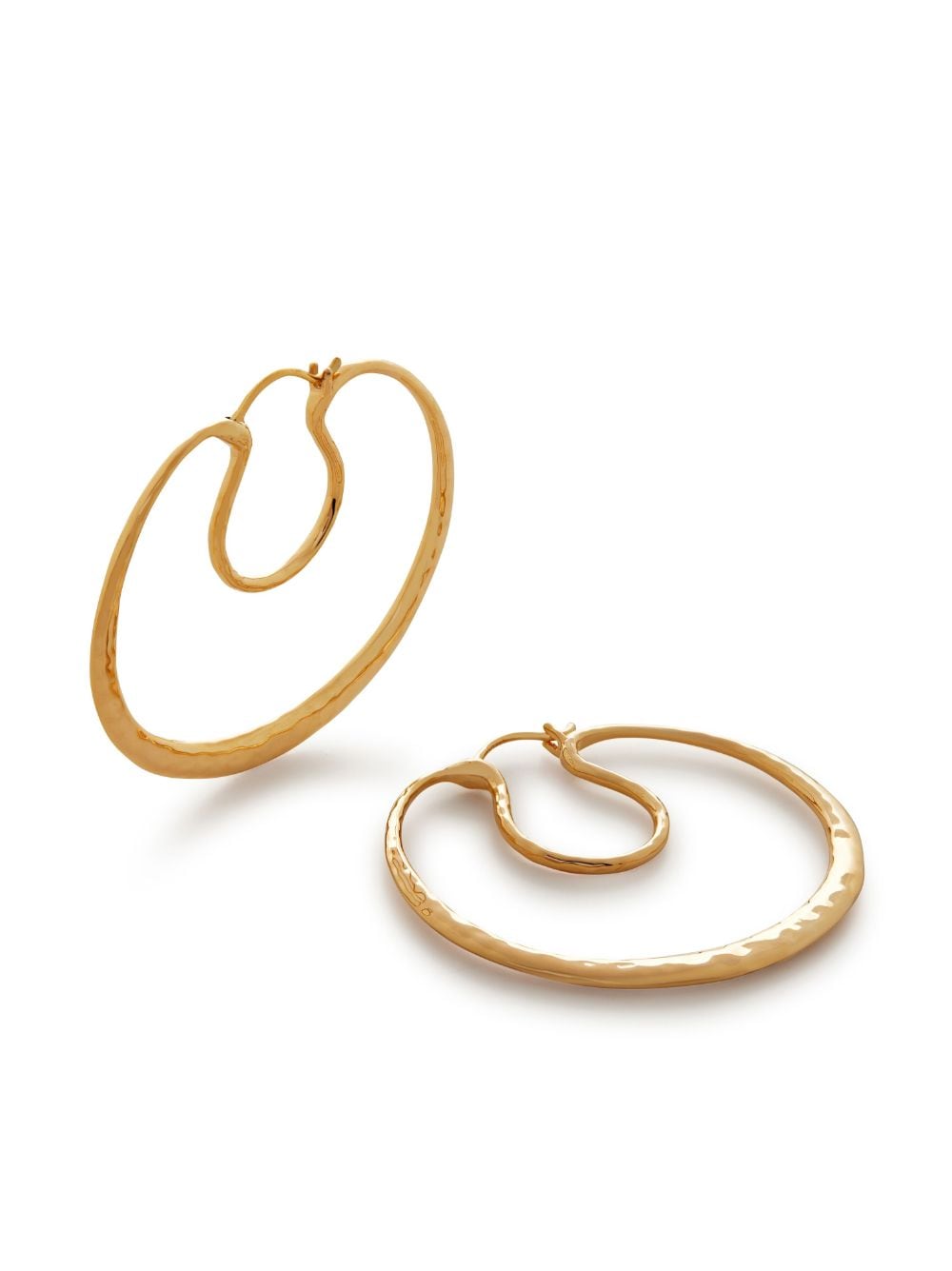Shop Monica Vinader Flow Large Hoop Earrings In Gold