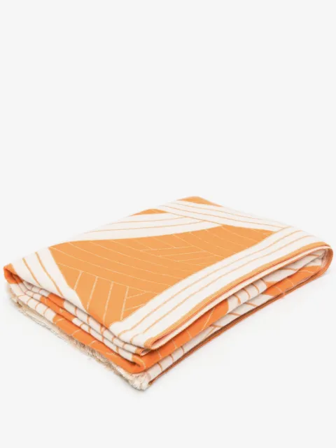 Missoni Home asymmetric-pattern knitted throw
