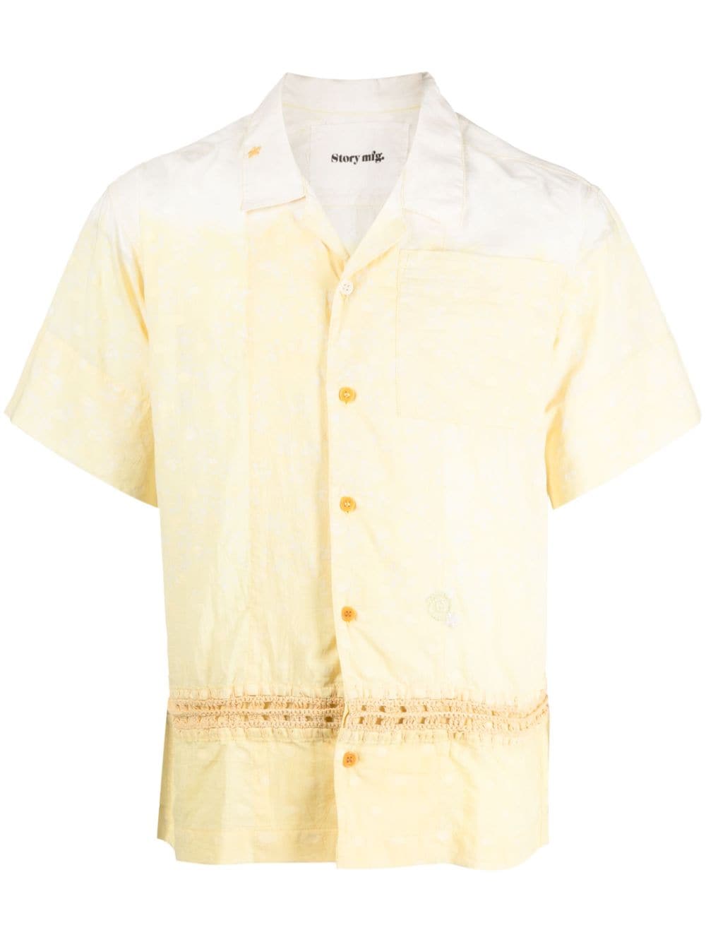Story Mfg. Greetings Polka-dot Organic-cotton Shirt In Gelb