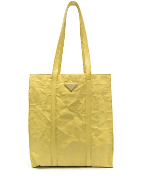 Prada totebag med logotypplakett