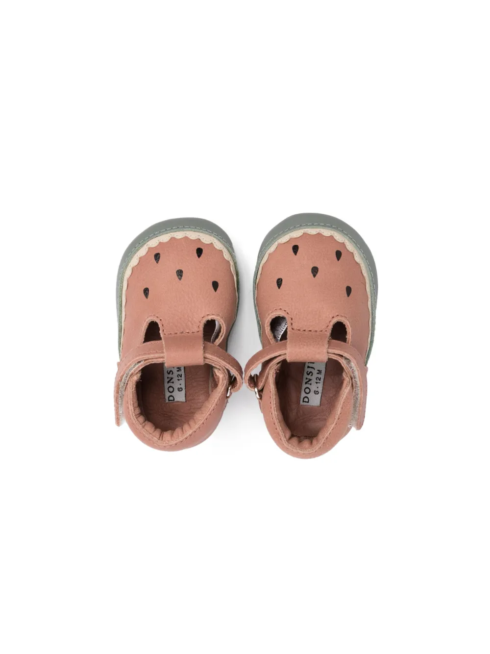 Donsje Nanoe Leather Crib Shoes In Pink