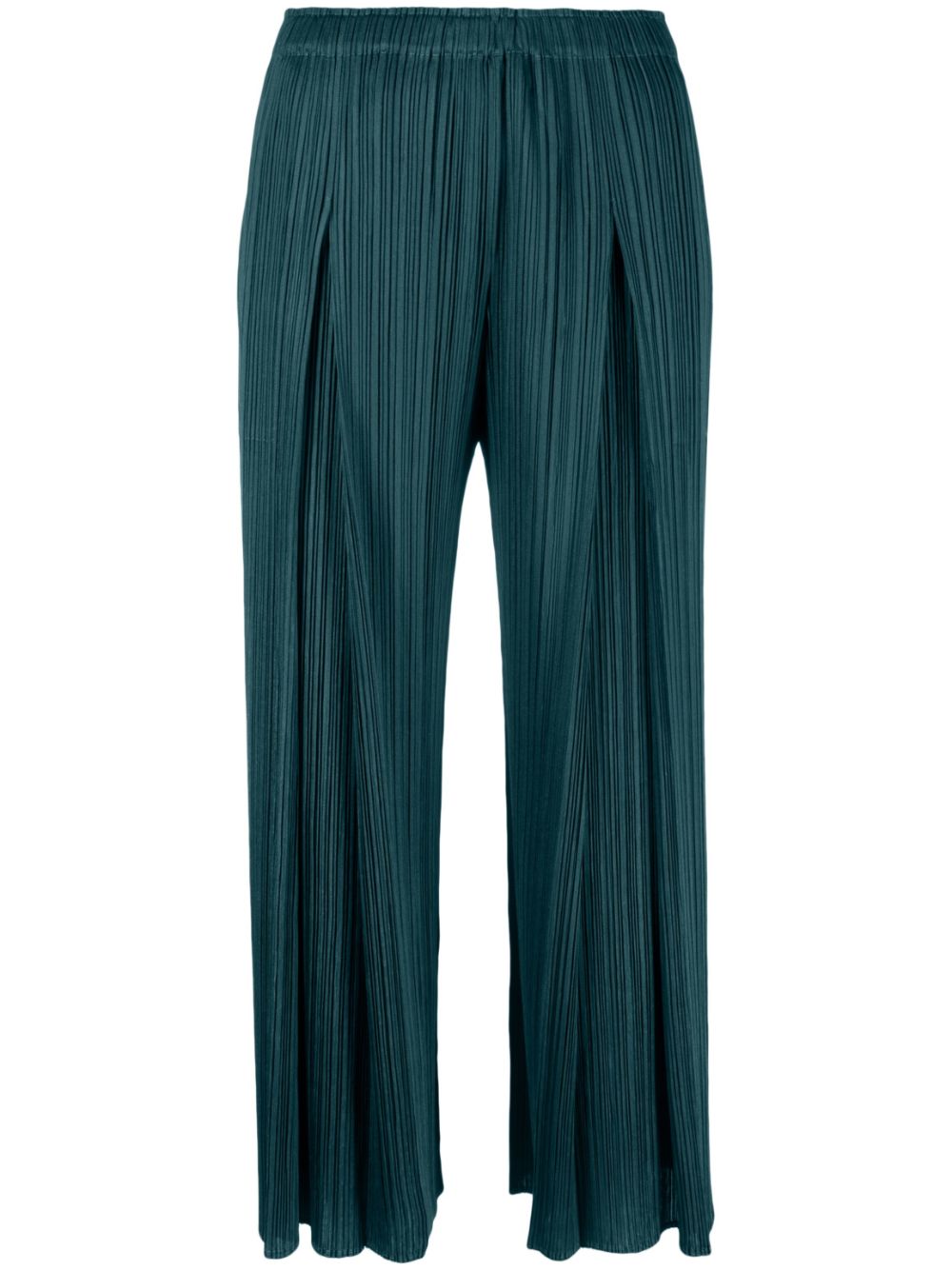 Pleats Please Issey Miyake April pleated cropped wide-leg trousers