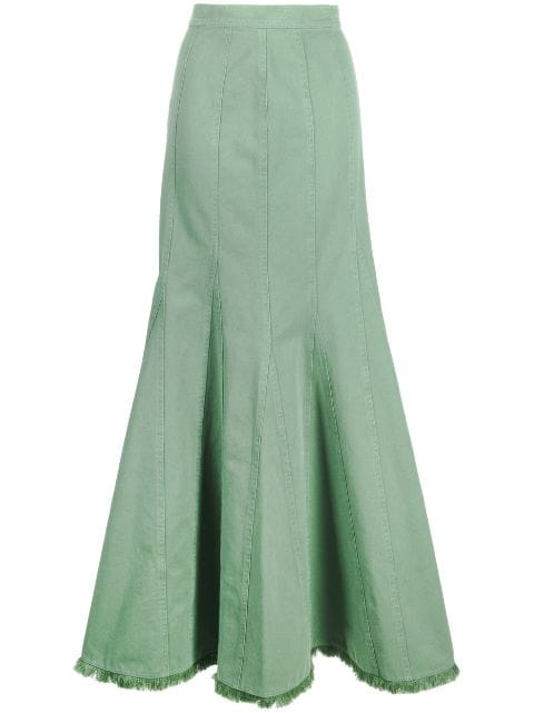 Max Mara fluted denim maxi skirt