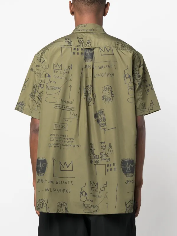 Junya Watanabe MAN graphic-print short-sleeve Shirt | Green