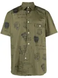 Junya Watanabe MAN graphic-print short-sleeve shirt - Green