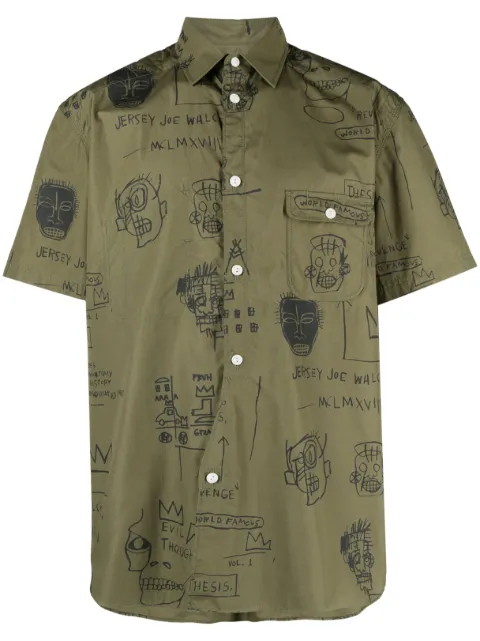 Junya Watanabe MAN graphic-print short-sleeve shirt