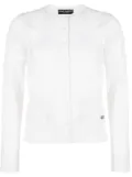 Dolce & Gabbana lace-inserts buttoned cardigan - White