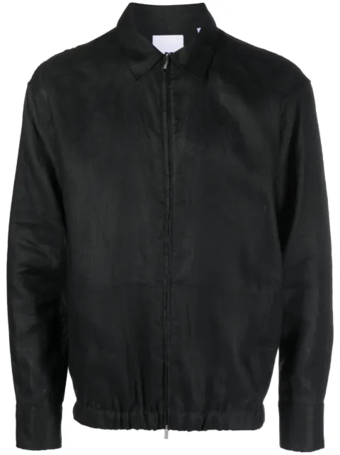 PT Torino zip-up linen shirt jacket