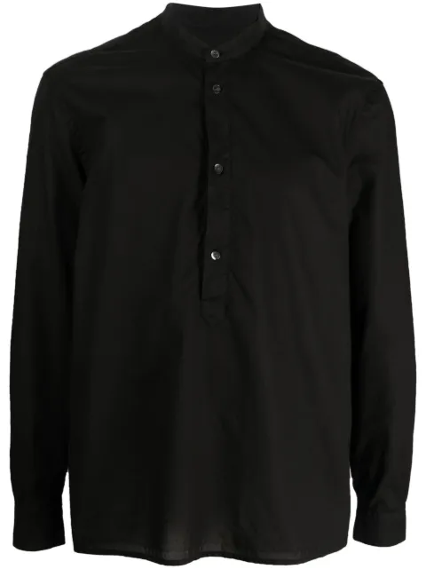 short-button cotton shirt