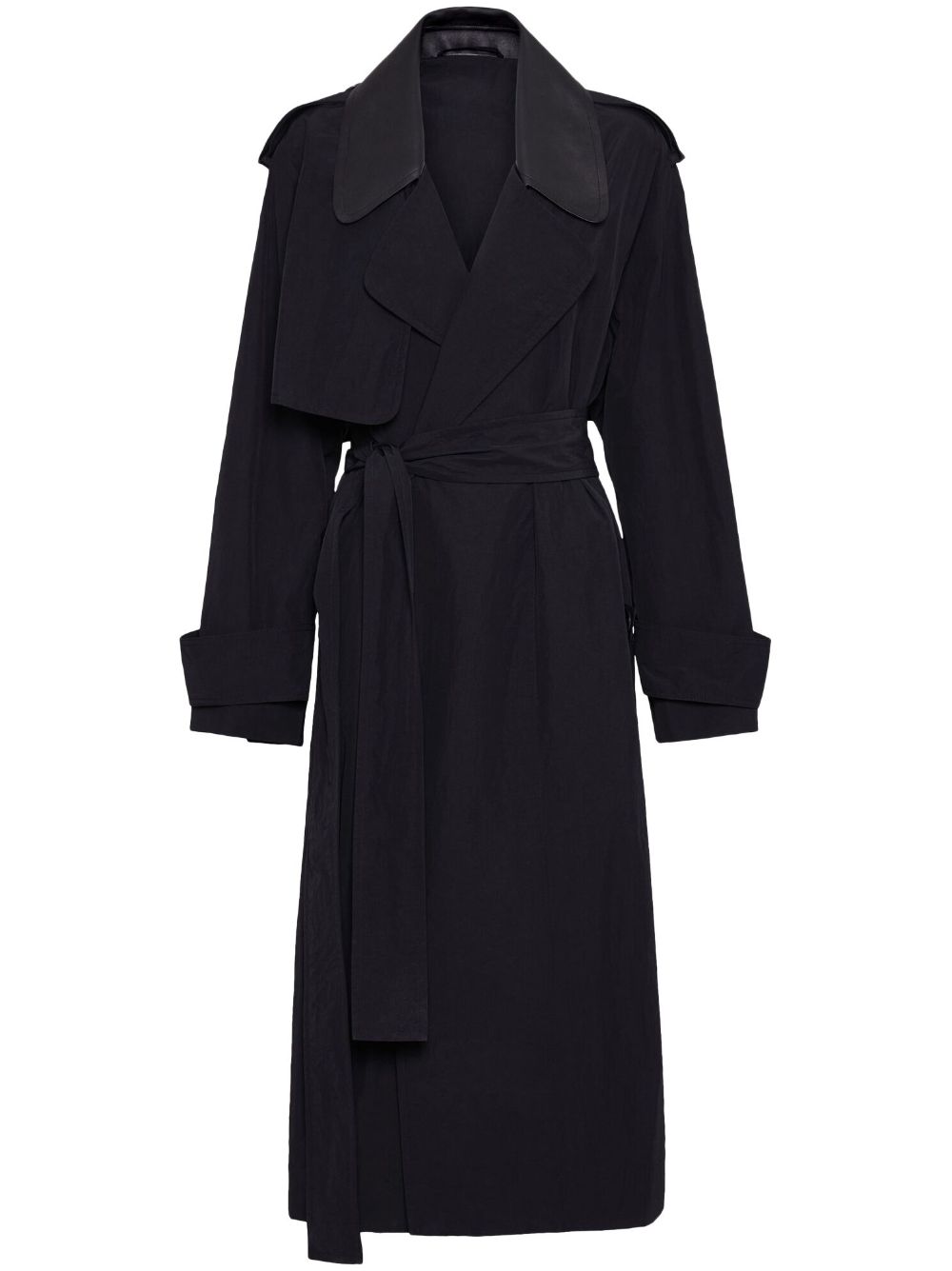 Ferragamo long-sleeved faille trenchcoat - Black